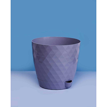 Горшок "Румба" 1л Серый шелк Пласт Авеню х30 