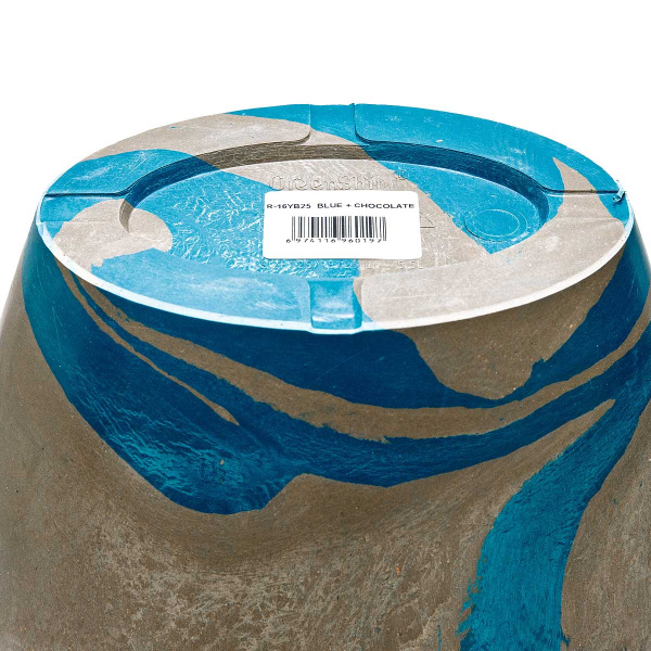 Вазон 5,5 л бирюза+шоколад R-16YB25бш 