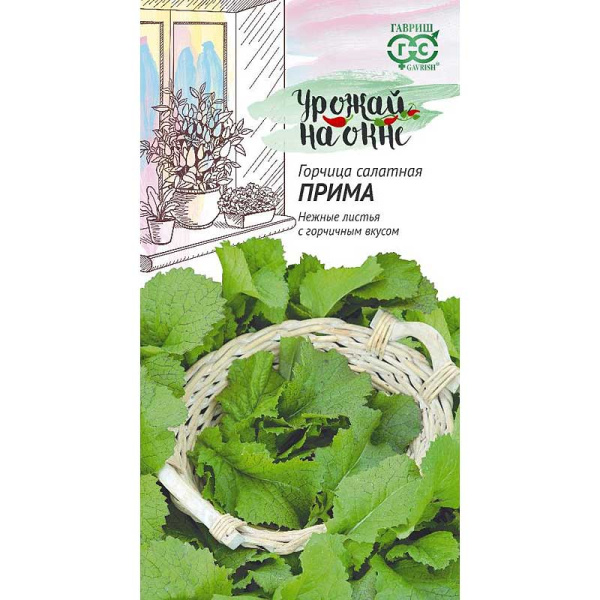 Горчица Прима листовая Урожай на окне Гавриш Ц