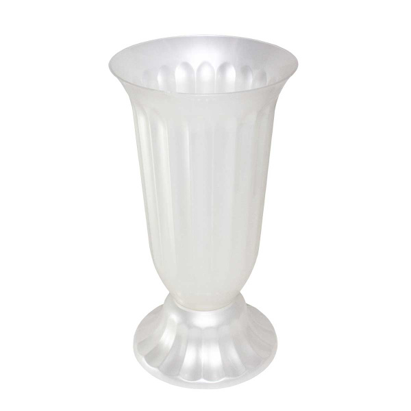 Ваза "Цветочная" №1 (2,5л) белая 03001 МилихПластик (20)