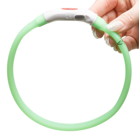 Ошейник 40*1,5см свет-я 3реж. микс USB NA2614 (144