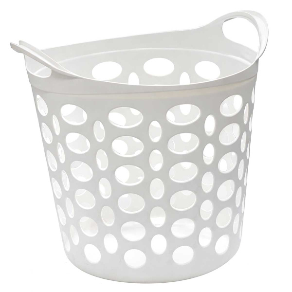 Корзина гибкая с ручками 28л кремовая