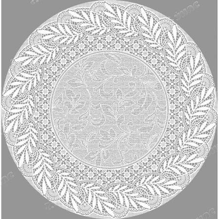 Салфетка 38*38 ажурная лейс круг белая LO-1007U