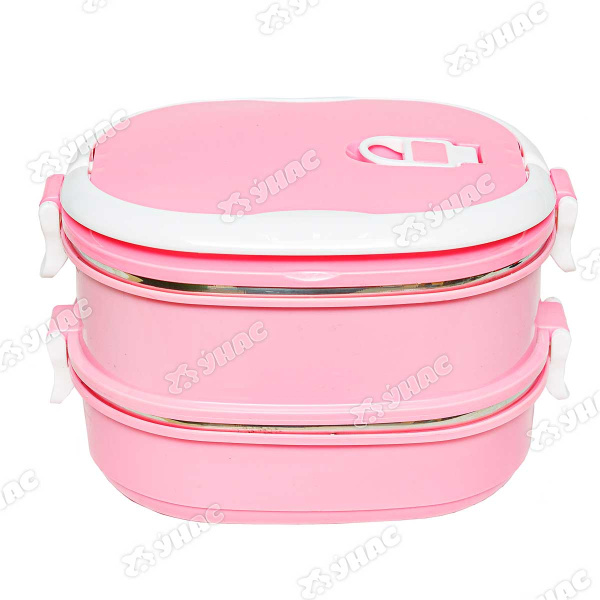 Термос (ланч-бокс) 1,8л 2отделения овал NA1823 (48)