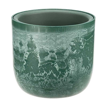 Кашпо МИКРИТ D150мм 1л со вставкой зеленый слайн М3264 х12 