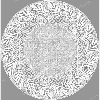 Салфетка 38*38 ажурная лейс круг белая LO-1007U