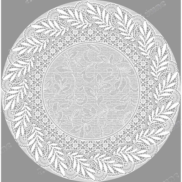 Салфетка 38*38 ажурная лейс круг белая LO-1007U