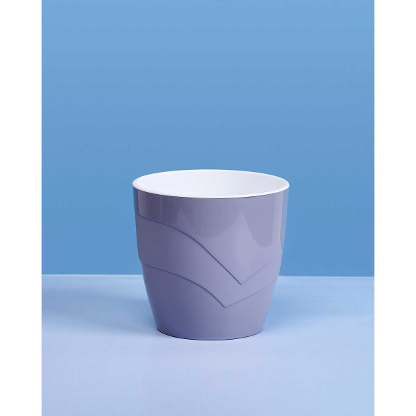 Кашпо "Грация" 2л Серый шёлк Пласт Авеню х12 