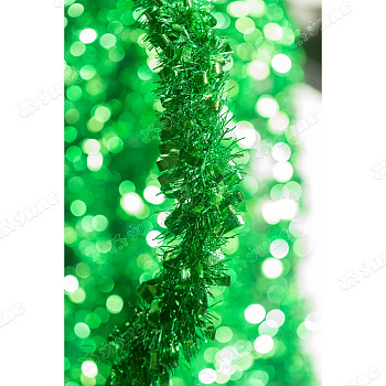 Мишура YT15-20Е зеленый 2м d-7см "барашек" гофрир.с мелкой мишурой (зап10шт)(300)