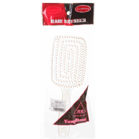 Расческа-массажка гибкая 24*8см прозрачная NA2367 (240)