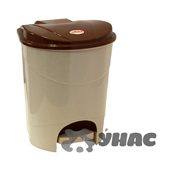 Контейнер для мусора с педалью11л беж.мр. М2891(6)