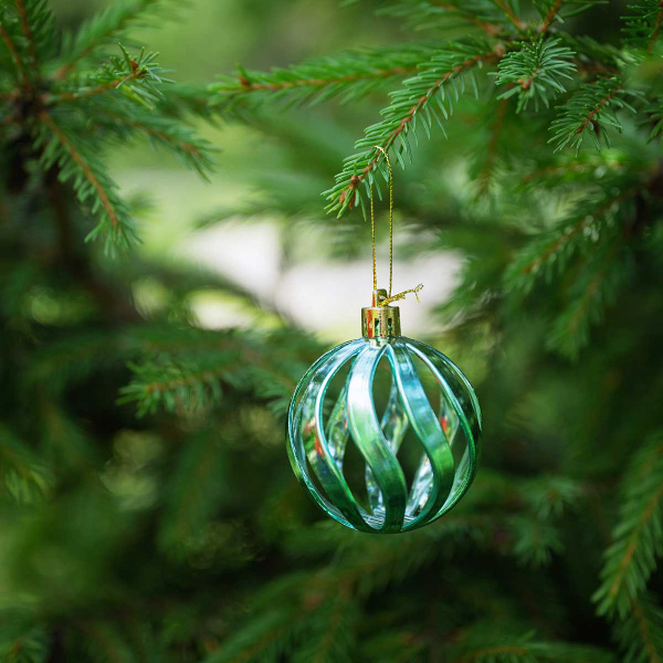 Набор елочных украшений LN36-K-5 5 см 12 шт Шары мятный