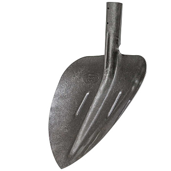 Лопата щебеночная породная(погрузо-разгрузочная) рельсовая сталь (размер полотна 340*320мм) с реб. жесткости, без черенка