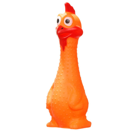 Игрушка д/животных "Кричащая курица" NA2499 цвет: Микс (17см) (360)