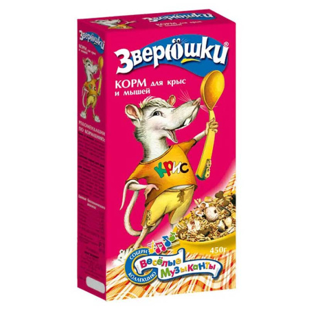 ЗООМИР ЗВЕРЮШКИ Корм для крыс и мышей 450г х18