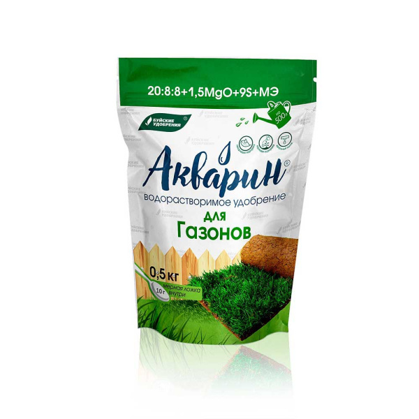Акварин Для газонов 0,5кг (дой-пак) БХЗ х 12 