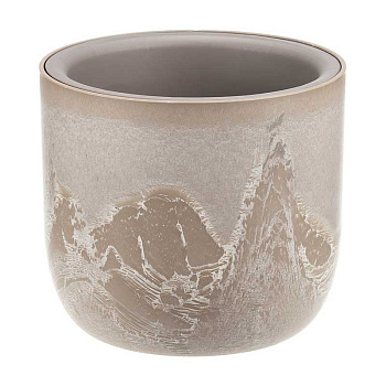 Кашпо МИКРИТ D150мм 1л со вставкой бежевый слайн М3264 х12 