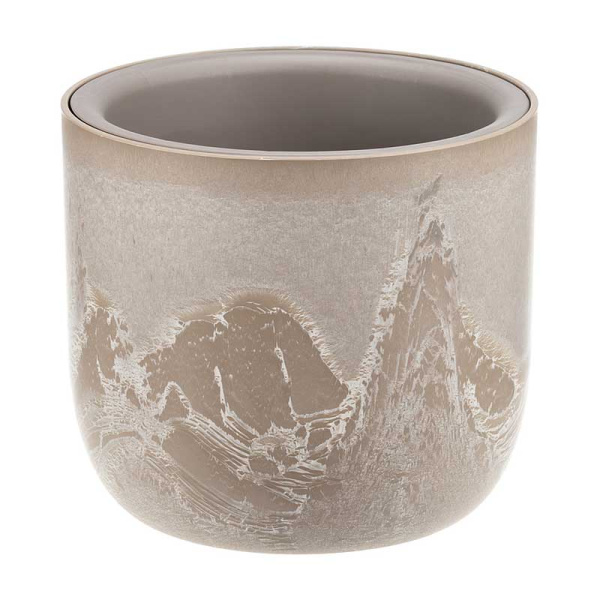 Кашпо МИКРИТ D150мм 1л со вставкой бежевый слайн М3264 х12 