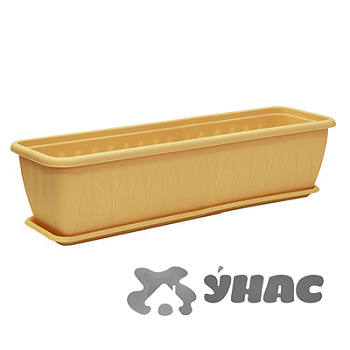 Балконный ящик АЛИЦИЯ 800мм с поддоном Белая Глина М3216(5)