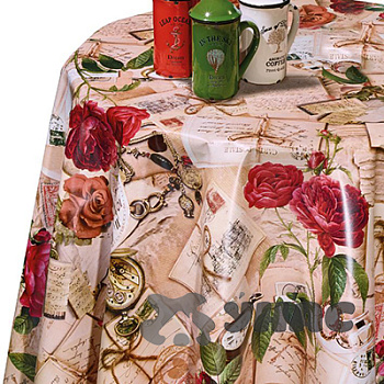 Клеенка 140*20 ДЕКОРАМА 122А (розы, письма) ТУРЦИЯ