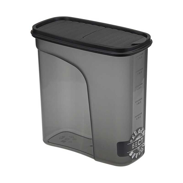 Емкость для сыпуч прод Бест 2л графит  М1256(16)