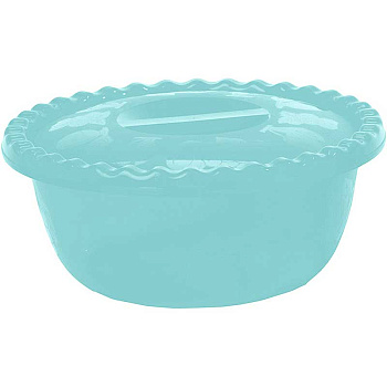 Миска круглая 5л с крышкой аквамарин М1317 (20)