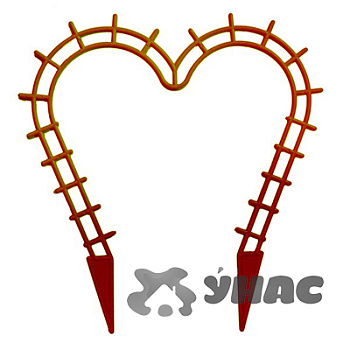 Поддержка для растений "Сердечко" Коричневый КП