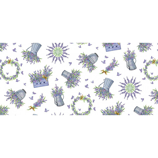 Клеенка н/о 135*20  ПЕРФЕКТ 624/0 (Лаванда) Тверь