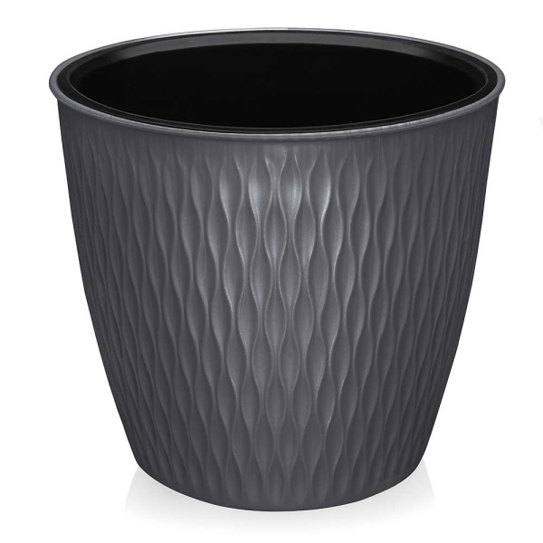 Кашпо Керама 2,3л графит Эльфпласт 495 х36 