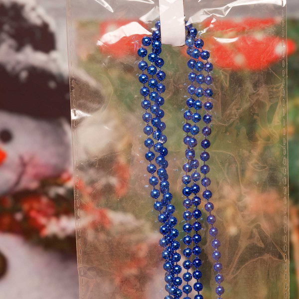 Цепь новогодняя Т178-4 1,8м Шарик d-0.6см синий х24