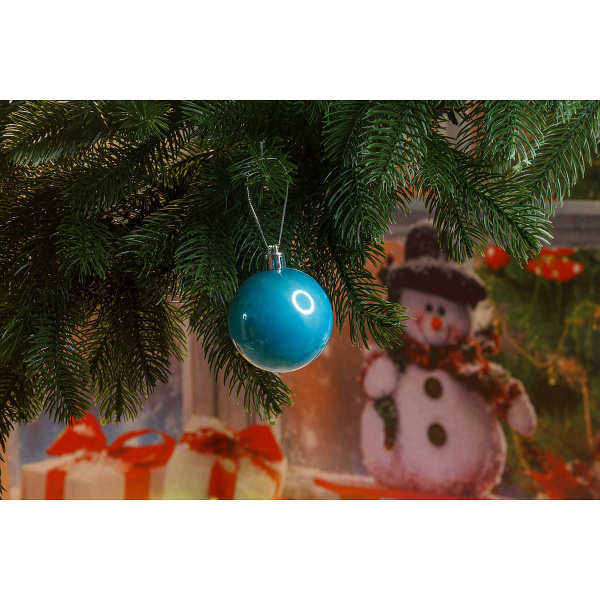 Шар Т518-6 6шт 6см (акриловый) Голубой (140)