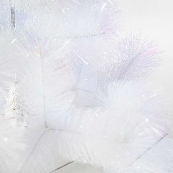 Елка HJ120-77 120 см БЕЛАЯ С ГОЛУБЫМ 60 веток пластиковая подставка