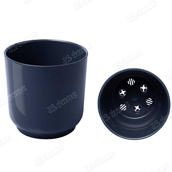 Горшок "Дельта"4,4л Антрацит с вкл Д19-12 Ливингрин х8 