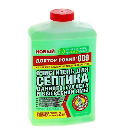 Доктор Робик 609 для септика и дачного туалета 798мл(12)