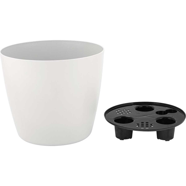 Горшок ВИЕННА D160мм 2л кругл со встав бел жасмин 