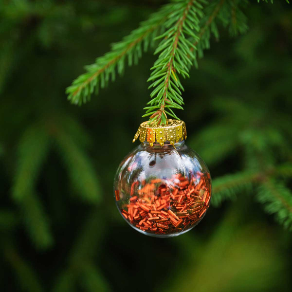 Набор елочных украшений LN28-E33-3 5 см 12 шт Шары КРАСНЫЙ