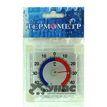 Термометр оконный биметалл квадратный ТББ п/п