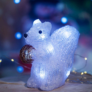 Фигурка новогод.Белочка светодиод 20-20-13 7реж 22*20см (12)