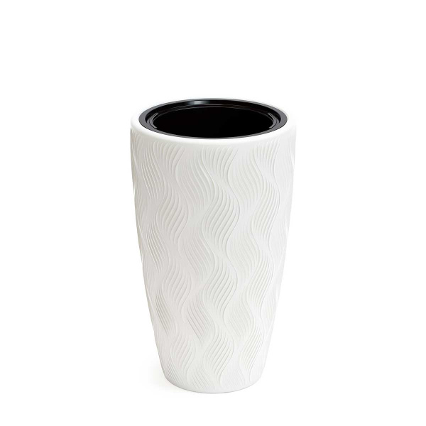 Кашпо ФЛЭЙМ 10/42 л со вставкой Белый БШ8884 х2 