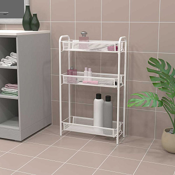 Этажерка 3-х пол. "Ладья 1" бел. Э289Б 440*170*695