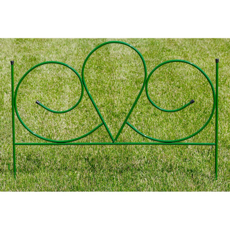 Заборчик декоративный металлический садовый №1 "Изящный" 5 секций 0,92*0,68м (4 метра) САДОВИТА