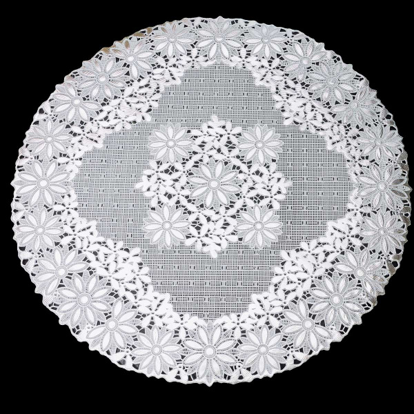 Салфетка 30*30 ажурная лейс круг LO-1008В
