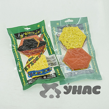 Губка для тефлоновой посуды "Кухоньчик" 2 шт