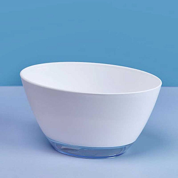 Кашпо "Лодочка" 1л с поддон Белый Пласт Авеню х32 