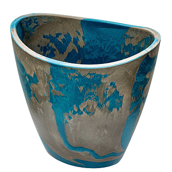 Вазон 5,5 л бирюза+шоколад R-16YB25бш 