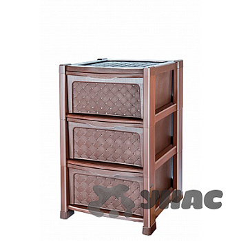 Комод 3-секционный ВИОЛА коричневый  Эльфпласт 339