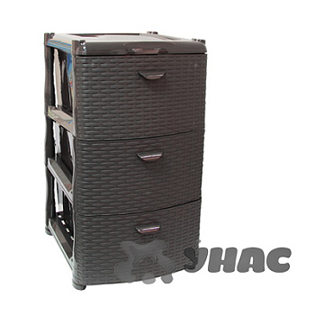 Комод 3-х секционный РОТАНГ Коричневый М2811