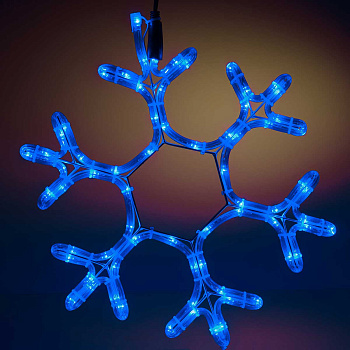 Гирлянда-панно LED ZL-15 дюрал.снеж.d-37см СИН х20