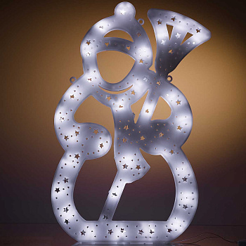 Гирлянда-панно LED ZL-3С снеговик БЕЛЫЙ х40