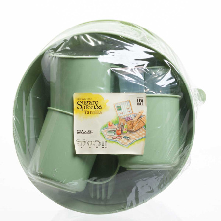 Набор для пикника 3 персоны 12предм Фисташка